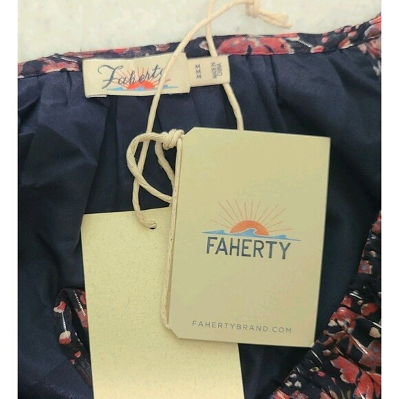 Faherty Silk Stargaze Floral Bloom Dress NWT - Picture 4 of 14